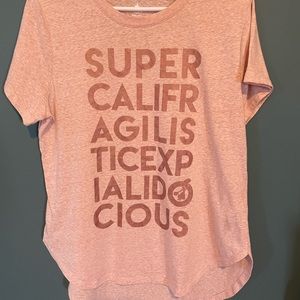 Disney Mary Poppins Supercalifragilisticexpialidocious tee, size large